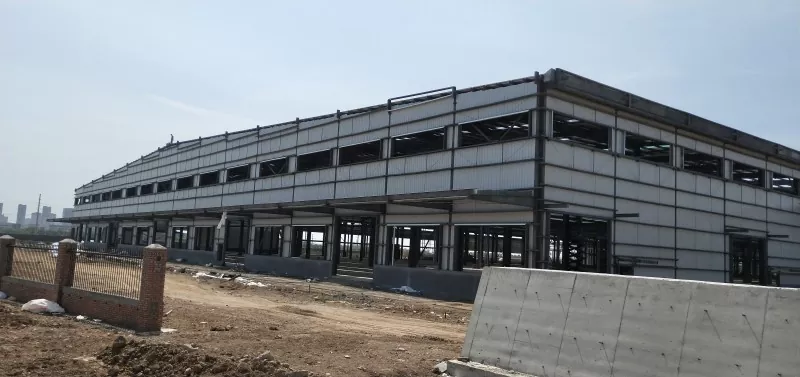 I-Prefab yeModyuli yoLungiselelo lweSakhelo seNsimbi yoLwakhiwo lweWarehouse