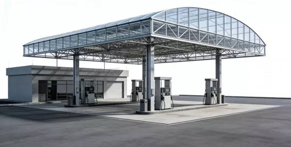 Steel Structure Station Gas